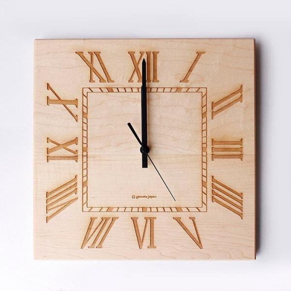 ヤマト工芸 MUKU スタンダード ローマ数字 メープル YK14-101 壁掛け時計 シンプル モ...