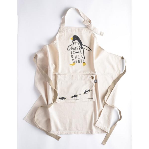 AND PACKABLE アンドパッカブル エプロン ペンギン 綿100％ コットン