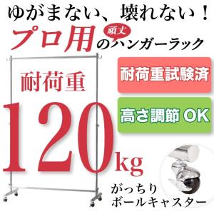 いっぱい掛けてもゆがまない！業務用 頑丈なハンガーラック 耐荷重120kg 幅135.5cm｜e-unit