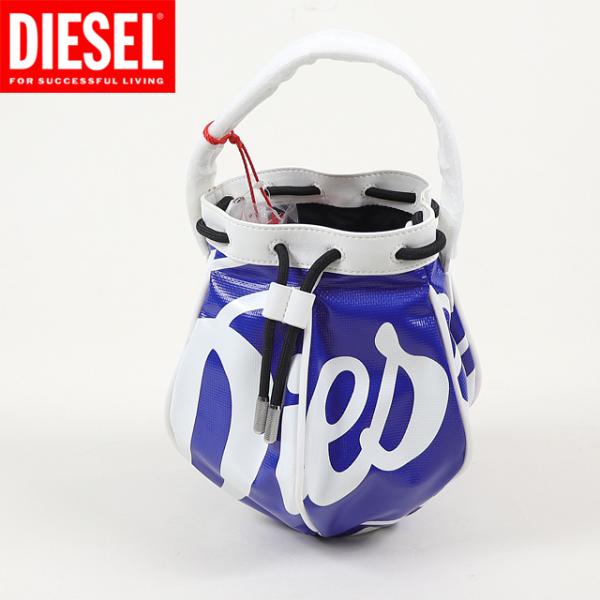 ディーゼル（DIESEL）レディース 訳あり ハンドバッグ ブルー系 　巾着バック ショルダーベルト...