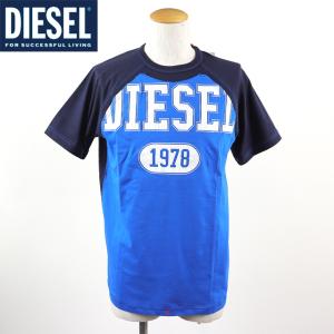 ディーゼル（DIESEL）メンズ 訳あり Tシャツ 半袖 ブルー系 　ロゴプリント （サイズ/S/L/XL）*bm0032