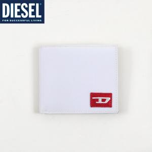 ディーゼル（DIESEL）メンズ 訳あり 二つ折り財布（小銭入れあり） ホワイト系 　ロゴ刺繍 （サイズ/UNI）*bm3009｜e-warehouse