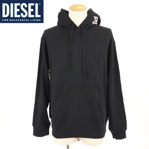 ディーゼル（DIESEL）メンズ 訳あり パーカー プルオーバー ブラック系 　ロゴプリント （サイズ/S）*cm0019｜e-warehouse