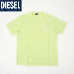 ディーゼル（DIESEL）メンズ 訳あり Tシャツ 半袖 グリーン系 　胸にロゴ刺繍 （サイズ/M）*cm0063｜e-warehouse