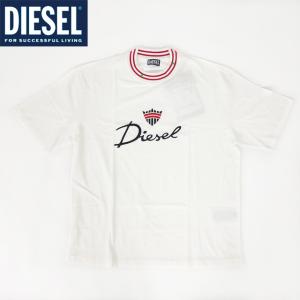 ディーゼル（DIESEL）メンズ 訳あり Tシャツ 半袖 ホワイト系 　ロゴ刺繍 （サイズ/M）*cm0068｜e-warehouse