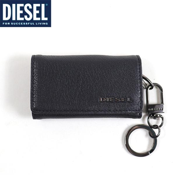 ディーゼル（DIESEL）メンズ 訳あり キーケース ブラック系 　レザー使い ロゴプレート （サイ...