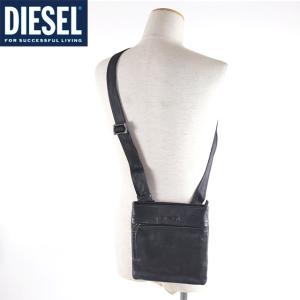 ディーゼル（DIESEL）メンズ 訳あり ショルダーバッグ ブラック系 　レザー使い ロゴプリント （サイズ/UNI）*cm3170｜e-warehouse