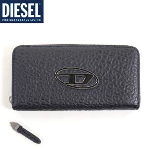 ディーゼル（DIESEL）メンズ 訳あり 長財布（小銭入れあり） ブラック系 　レザー使い ロゴプレート （サイズ/UNI）*cm3204｜e-warehouse