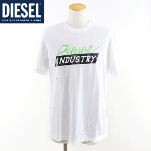 ディーゼル（DIESEL）メンズ 訳あり Tシャツ 半袖 ホワイト系 　ロゴプリント （サイズ/S）*hm0037｜e-warehouse