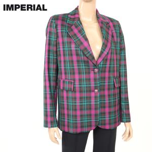 インペリアル（IMPERIAL）レディース ジャケット パープル系 　チェック柄 イタリア製 （サイズ/XS/S）*in0004｜e-warehouse