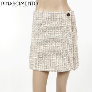リナシメント（RINASCIMENTO）レディース ミニスカート ベージュ系 　フリンジ・ボタン飾り イタリア製 （サイズ/S）*rc0029｜e-warehouse