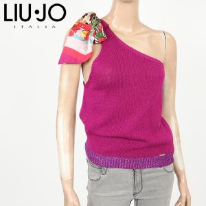 リュージョー（LIU JO）レディース ニット パープル系 　ラメ入り ワンショルダー イタリア製 （サイズ/S）*si0002｜e-warehouse