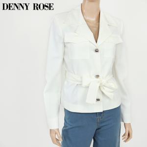 デニーローズ（DENNY ROSE）レディース ジャケット ホワイト系 　リボンベルト付き イタリア製 （サイズ/42）*uw0007｜e-warehouse