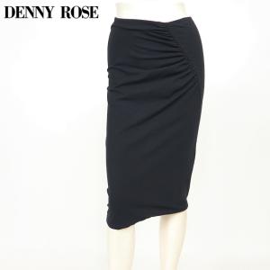 デニーローズ（DENNY ROSE）レディース ひざ丈スカート ブラック系 　ロゴプリント イタリア製 （サイズ/42）*uw0174｜e-warehouse