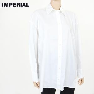 インペリアル（IMPERIAL）レディース 長袖シャツ ホワイト系 　ワイドタイプ 襟裏タイポグラフィ （サイズ/XS）*uw1023｜e-warehouse