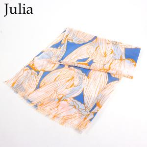 ジュリア（JULIA）レディース ストール ブルー系 　花柄 （サイズ/F）*uw2091｜e-warehouse