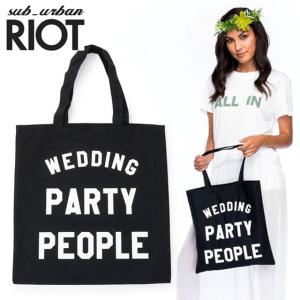 sub urban RIOT サブアーバンライオット W8001 WEDDING PARTY PEOPLE プリント トートバッグ ショッピングバッグ エコバッグ（サイズ/UNI）*wm0009｜e-warehouse