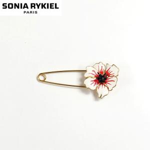 ソニア リキエル（SONIA RYKIEL）レディース ブローチ ホワイト系 　花モチーフ イタリア製 （サイズ/F）*xo0055｜e-warehouse