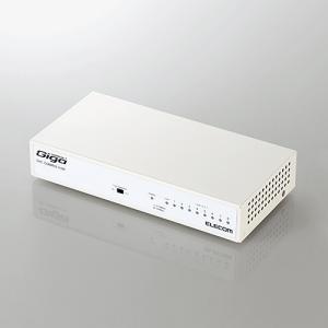 エレコム EHC-G08MN2-HJW 1000BASE-T対応 スイッチングハブ 8ポート メタル(ホワイト)｜e-wellness