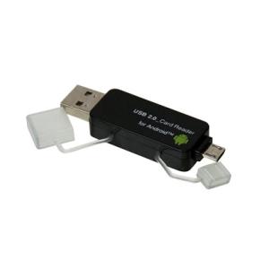 ナカバヤシ CRW-DSD63BK USB 2.0対応 Android PC用 SD／micro SDカードリーダー ブラック｜e-wellness