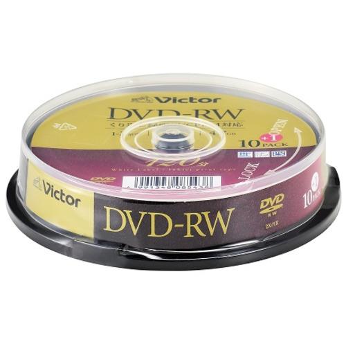 Victor VHW12NP11SJ5 ビデオ用 2倍速 DVD-RW 11枚パック 4.7GB 1...