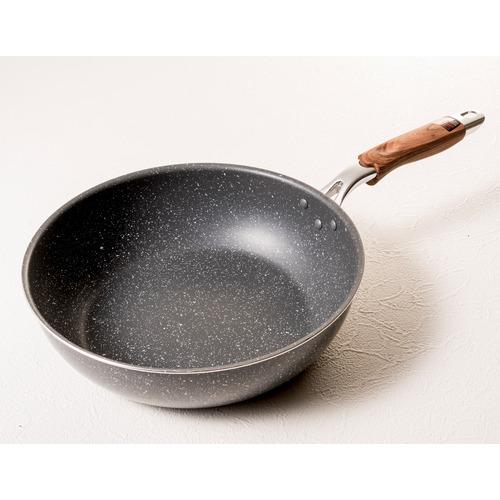 ヤマダオリジナル マーブルコーティングフライパン 28cm炒め鍋 YFPIHST01IT28CM ガ...