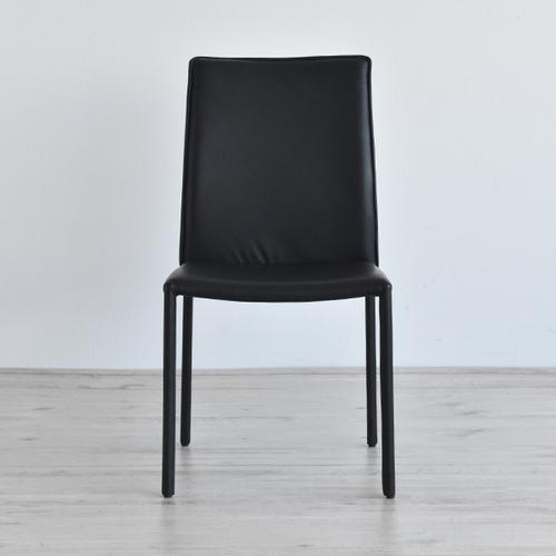大塚家具 ダイニングチェア「ルッソ」総革張り ブラック色【※AR対応】