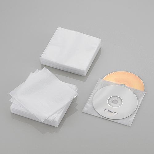 エレコム CCD-NWB120WH Blu-ray・CD・DVD対応不織布ケース スタンダード ホワ...