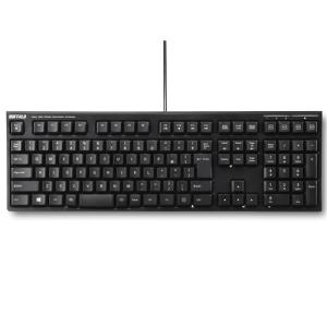 キーボード バッファロー 有線 USB BSKBU510BK USB接続 有線ディープストロークパンタグラフキーボード ブラック