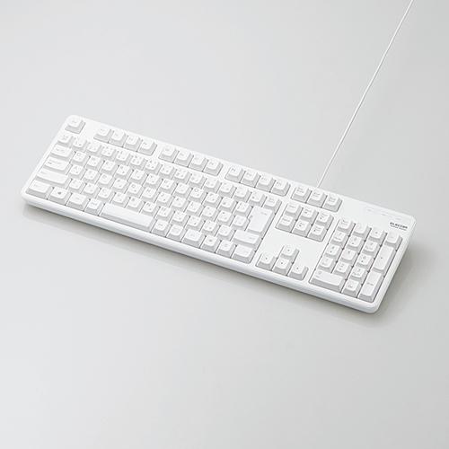 エレコム TK-FCM104WH 有線フルキーボード ホワイト