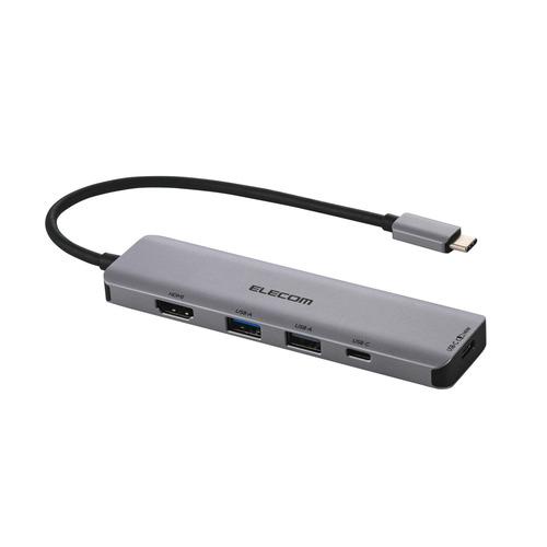 エレコム DST-050BP1SV USB Type-C ドッキングステーション 5-in-1 4K...