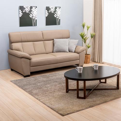 ヤマダオリジナル ソファ「YS130042LTP/L25」幅195cm 3人掛 本革 LTP色