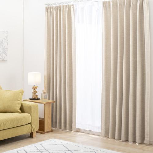 ヤマダデンキYSC23セットフラットBE135 4枚組(ドレープ×2レース×2）セットカーテン 遮光...