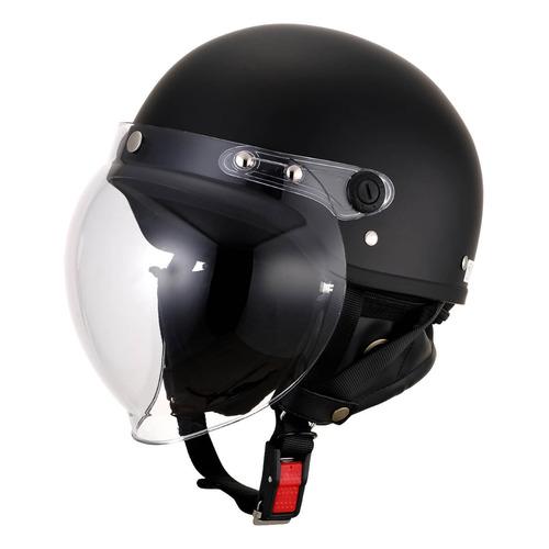 石野商会 ISN21101HMBK バブルシールド付ハーフヘルメット マットブラック