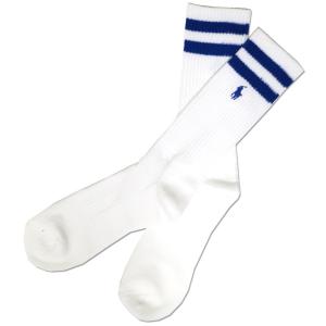 Polo Ralph Lauren Socks (White/Blue) / ポロ ラルフローレン ソックス｜e-westclubstore