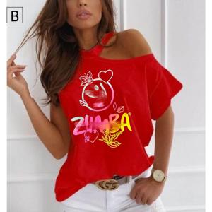 ヨガウエア Tシャツ ズンバ ウェア ダンスウ...の詳細画像2