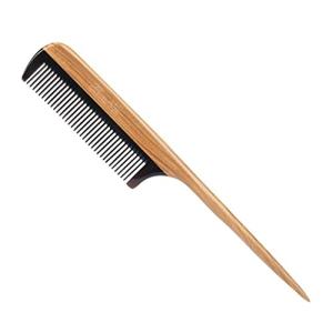 ブリーズライクBreezelike 静電気防止 櫛 細い柄 黒水牛の角と緑檀 細歯 コーム