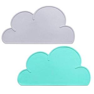 Toddler Placemat - 2 Packs Silicone Baby Reusable Travel Place mat for Kids