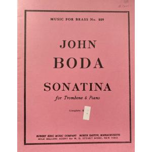 【訳あり商品】 トロンボーンソロ：Sonatina for trombone and piano / John Boda｜e-yoshiyagakki