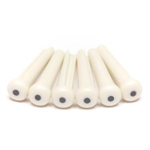 TUSQ BRIDGE PINS タスク ブリッジピン PP-1122-00 ホワイト/ 黒ドット ...