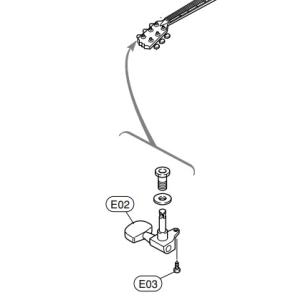 YAMAHAパーツ　チューニングマシーンアッセンブリー　糸巻き（ペグ)右側 　対応：CPX15A, SA2200, SAS1500, SG1000, SG2000, SG3000｜e-yoshiyagakki