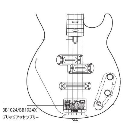 ヤマハ　エレキベースパーツ　BB1024/BB1024X 用　ブリッジアッセンブリー