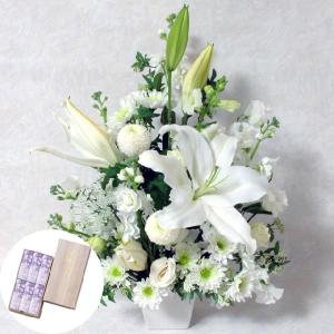 お供えアレンジメント 枕花 洋風 線香 淡墨の桜 日本香堂 宇野千代のお線香