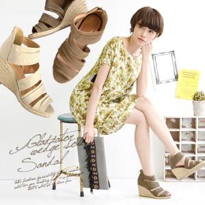 ウェッジソールサンダル サンダル ウェッジソール レディース グラディエーター風