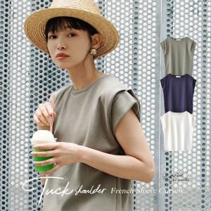 カットソー レディース 秋 夏服 フレンチスリーブ zootie