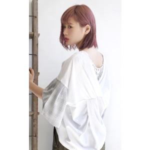 カットソー レディース ボリューム袖 Tシャツ...の詳細画像2