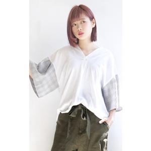 カットソー レディース ボリューム袖 Tシャツ...の詳細画像3