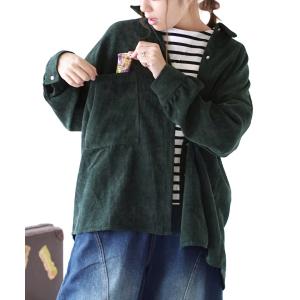 シャツ 春 春服 レディース トップス ブラウス 長袖 羽織り ビッグサイズ コーデュロイ レイヤード 大きいサイズ ゆったり コーデュロイ ルーズシャツ