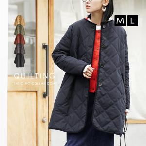 コート キルティング 冬 レディース アウター 冬用コート 大きいサイズ zootie ズーティー BASIC キルティングノーカラーコート