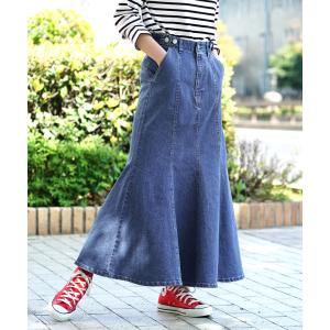 マーメイドスカート レディース 秋 冬 ボトムス デニムスカート ゆったり ウエストボタン ストレッチマーメイドスカート デニム 200 イーザッカマニアストアーズ 通販 Yahoo ショッピング